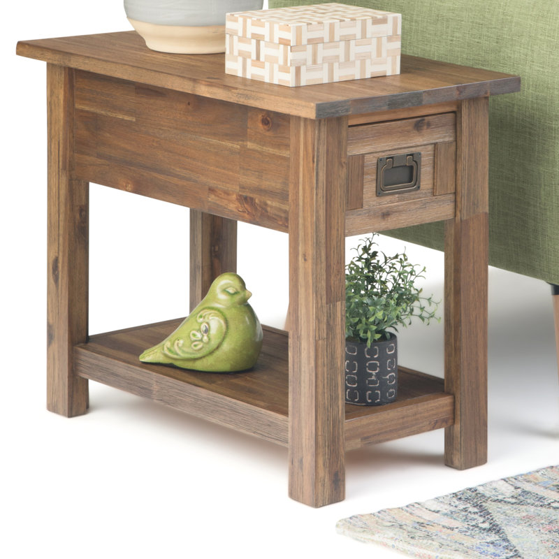 Foundstone™ Tasha 20'' Tall Solid Wood End Table with Storage & Reviews